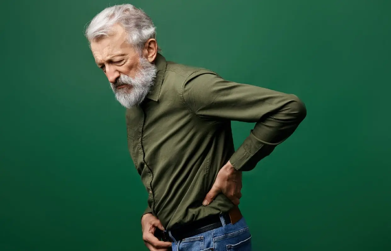 Illustration of mid-back pain caused by dorsalgia